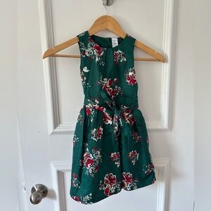 Carter's Green Floral Kids Dress